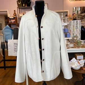 (Women’s L) Orvis White Fleece Jacket